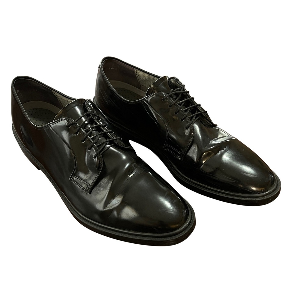 Capps Air-Lite Mens Black Patent Leather Military Uniform Derby Shoes Size 13 D